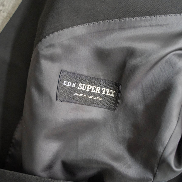 1990-00s Japan vintage black double breasted tailored jacket -3