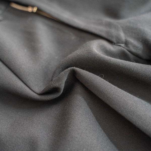 1990s Japan vintage black wool 100 1 tuck slacks