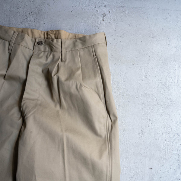 1960-70s Italian military two tuck chino pants 'dead stock'