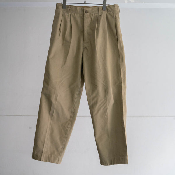 1960-70s Italian military two tuck chino pants 'dead stock'