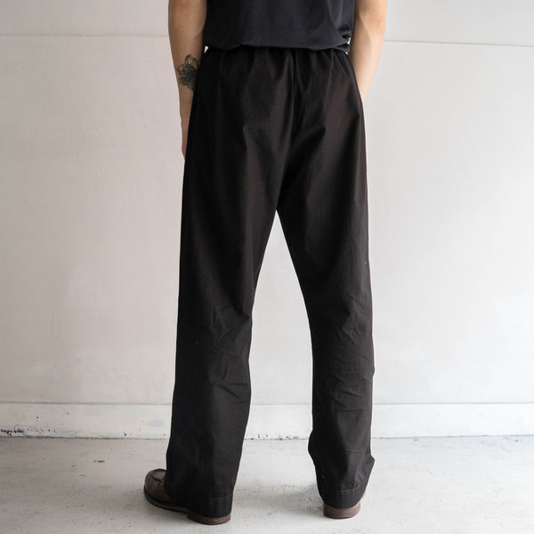 around 1980s Italian military sleeping easy pants ’black dyed’ -dead stock-