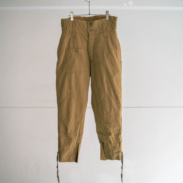around 1970s Europe military quilting pants with cinch back 'dead stock'