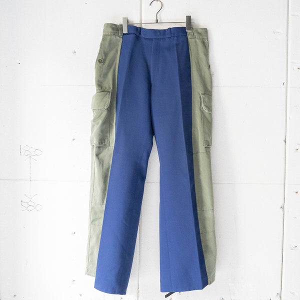 French military M64 × Europe military docking wide cargo pants