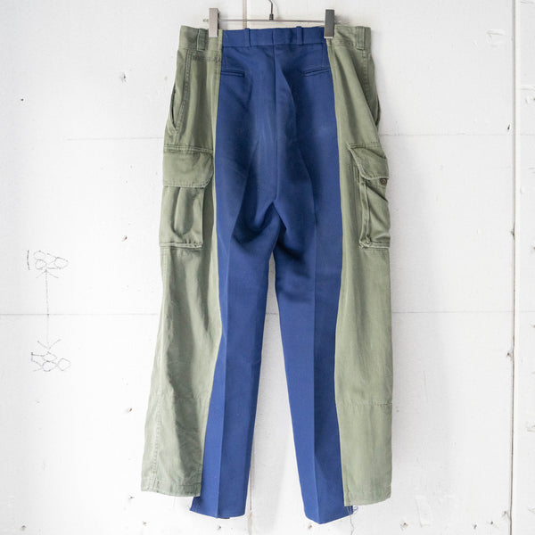 French military M64 × Europe military docking wide cargo pants