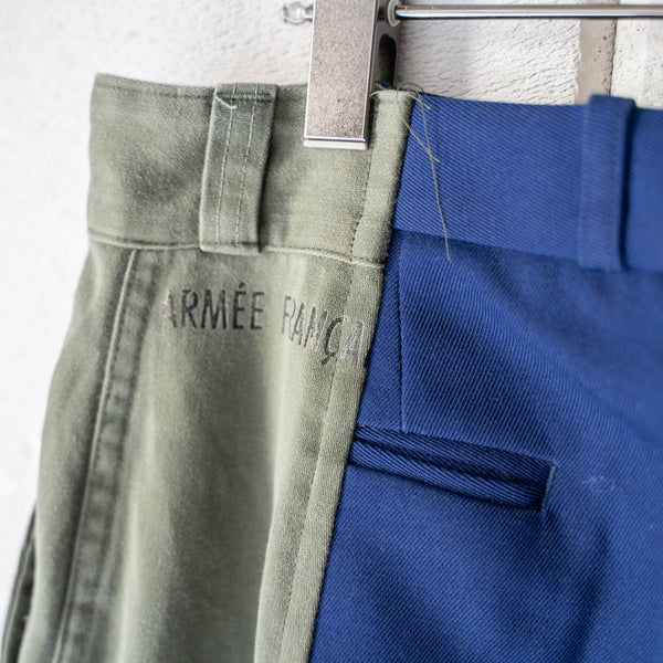 French military M64 × Europe military docking wide cargo pants