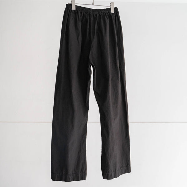 around 1980s Italian military sleeping easy pants ’black dyed’ -dead stock-