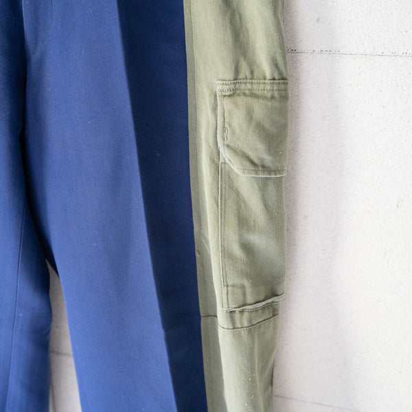 French military M64 × Europe military docking wide cargo pants