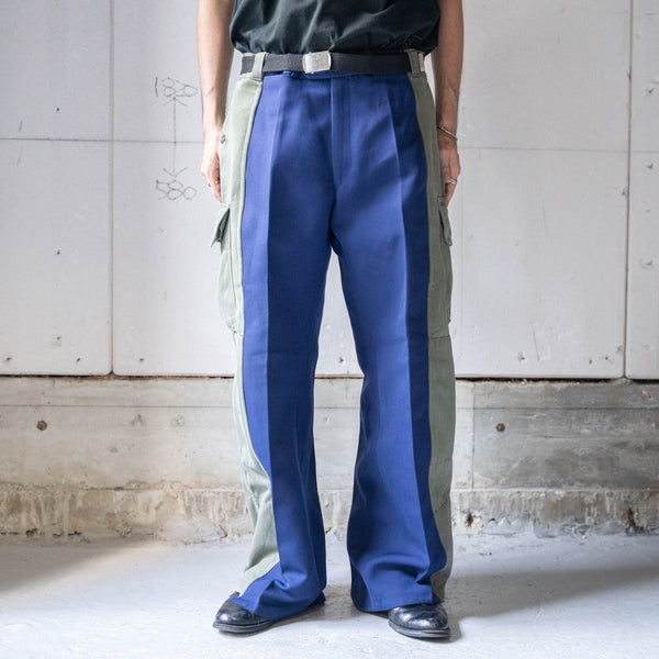 French military M64 × Europe military docking wide cargo pants