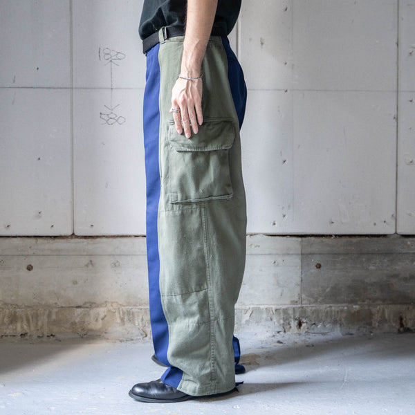 French military M64 × Europe military docking wide cargo pants