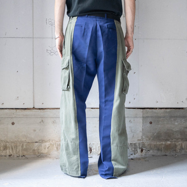 French military M64 × Europe military docking wide cargo pants