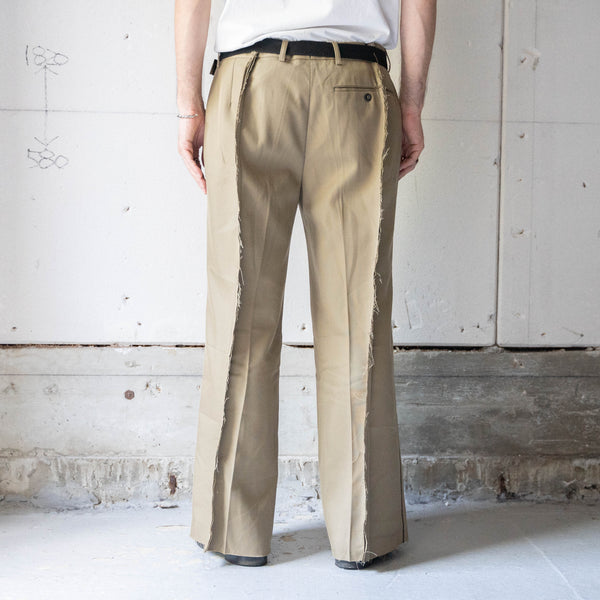 French military side line docking wide pants