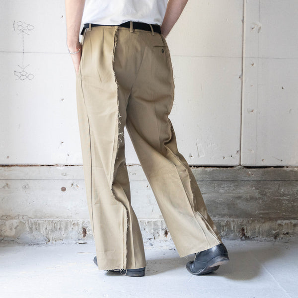 French military side line docking wide pants