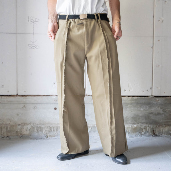 French military side line docking wide pants