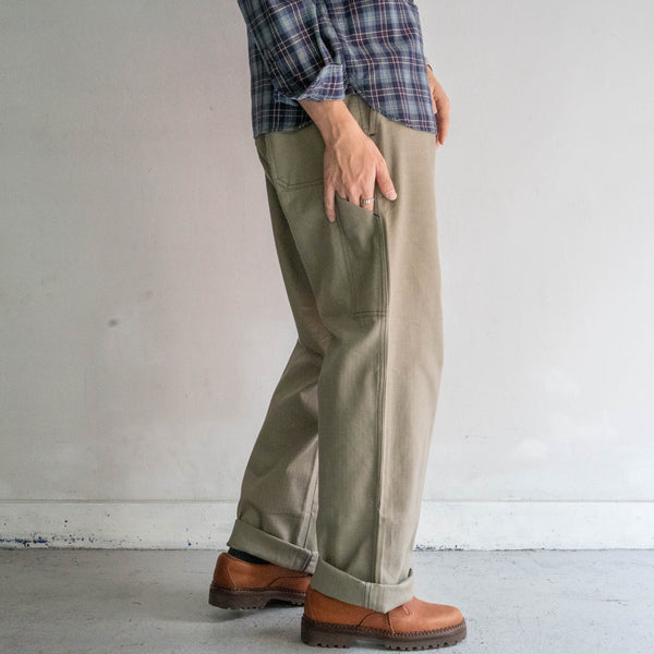 1970-80s Germany faded-like color HBT work pants 'dead stock'