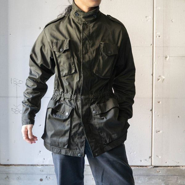 1960-70s Italian military combat jacket 'dead stock'- black dyed-