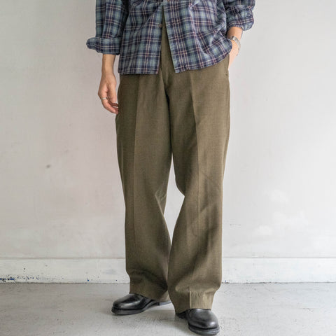 1960s US military brown khaki wool dress pants 'dead stock'