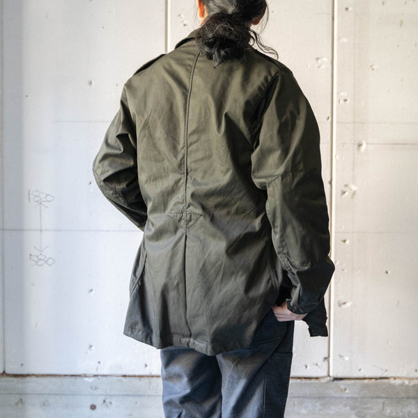 1960-70s Italian military combat jacket 'dead stock'- black dyed-