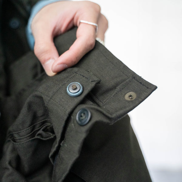 1960-70s Italian military combat jacket 'dead stock'- black dyed-