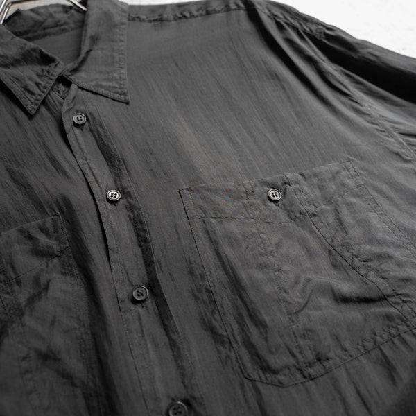 1990s black silk 100 l/s shirt -2