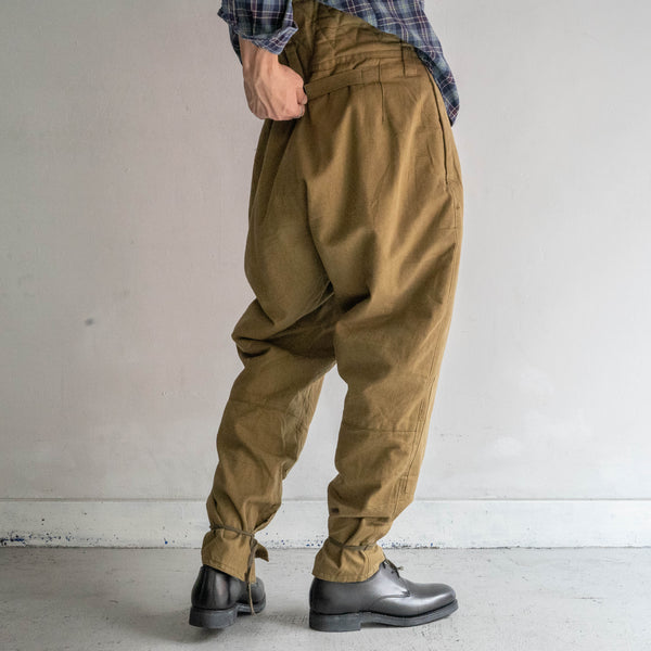 around 1970s Europe military quilting pants with cinch back 'dead stock'