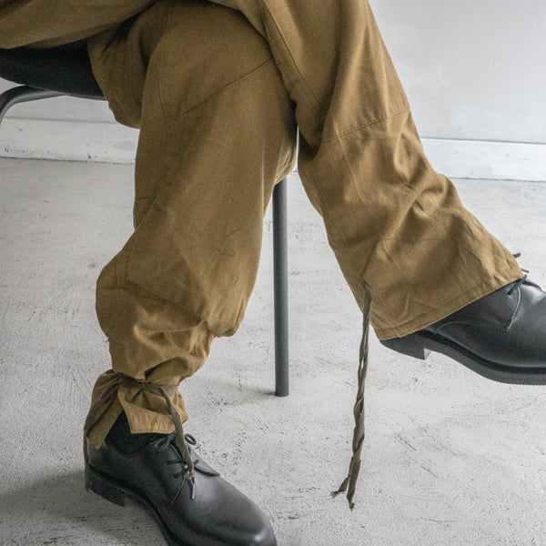 around 1970s Europe military quilting pants with cinch back 'dead stock'
