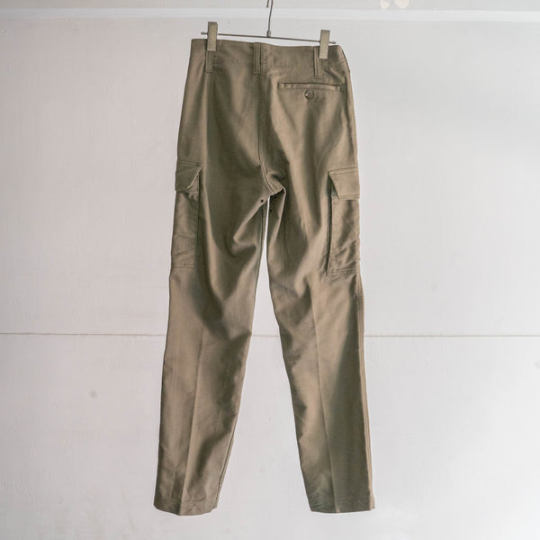 around 1990s German military khaki color moleskin cargo pants 'mint condition'