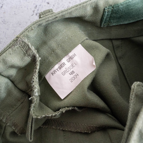 2000s German police light green cargo pants