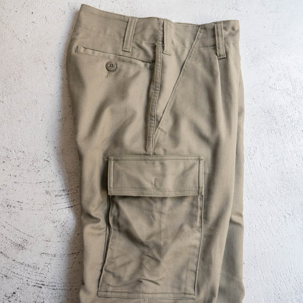 around 1990s German military khaki color moleskin cargo pants 'mint condition'