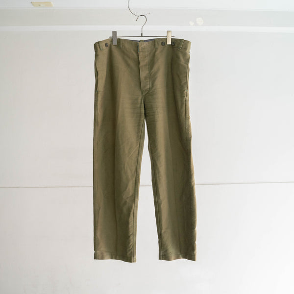 1960-70s Germany olive elephant skin work pants -rare color-