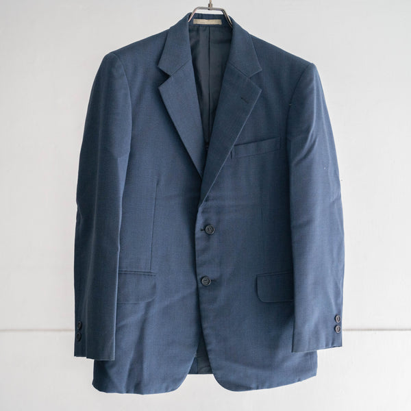 around 1980s japan vintage dark navy tailored jacket -middle weight-