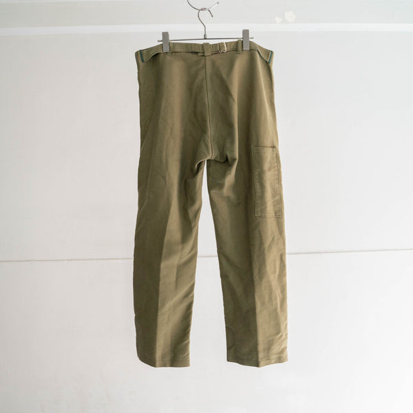 1960-70s Germany olive elephant skin work pants -rare color-