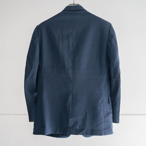 around 1980s japan vintage dark navy tailored jacket -middle weight-