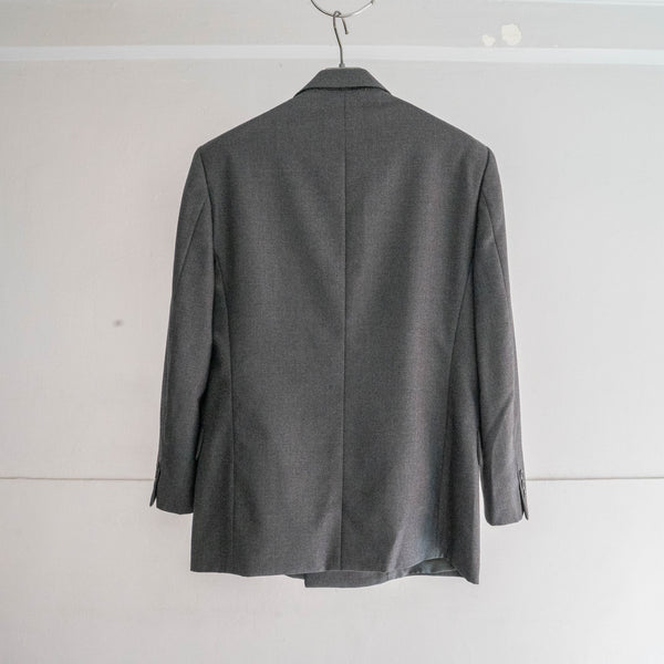 1990-00s Japan vintage gray double breasted tailored jacket