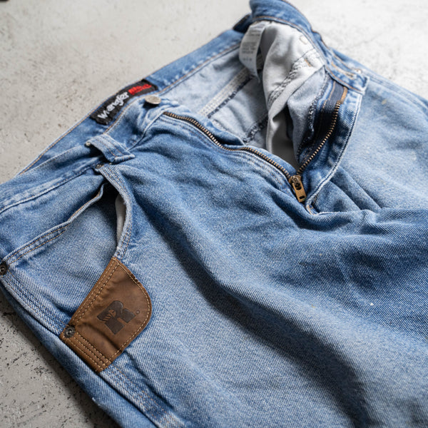 2000s Wrangler blue denim pants -good paint-