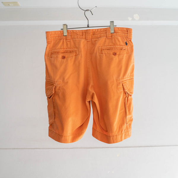 1990s Ralph Lauren orange cargo shorts