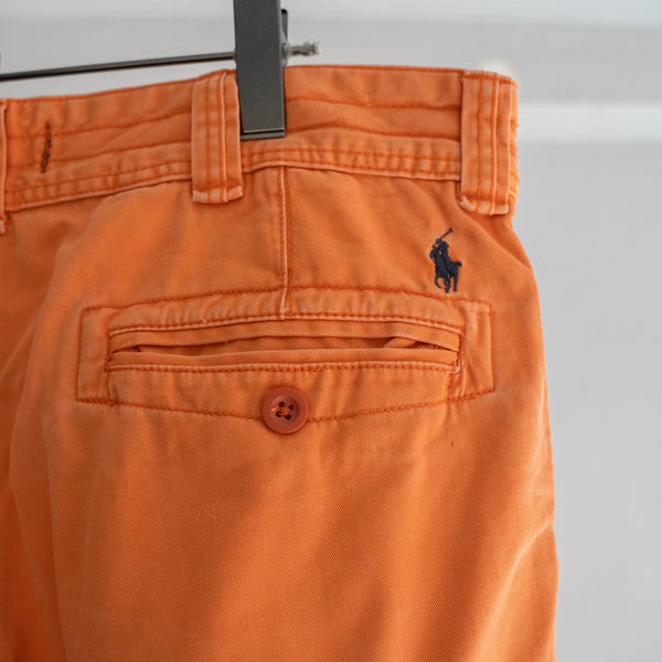 1990s Ralph Lauren orange cargo shorts