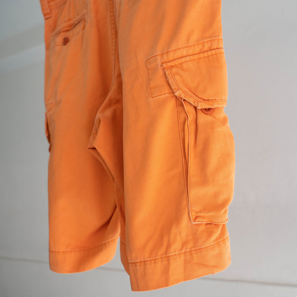 1990s Ralph Lauren orange cargo shorts