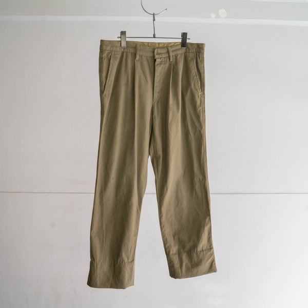 1980-90s Italian military one tuck chino pants 'used'