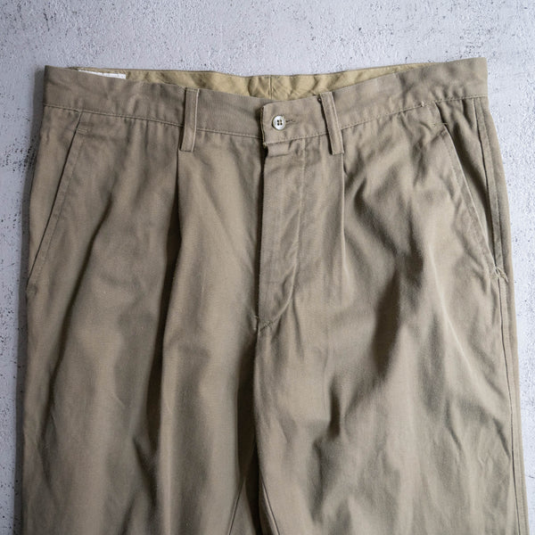 1980-90s Italian military one tuck chino pants 'used'