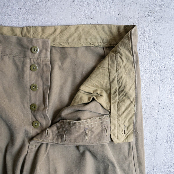 1980-90s Italian military one tuck chino pants 'used'