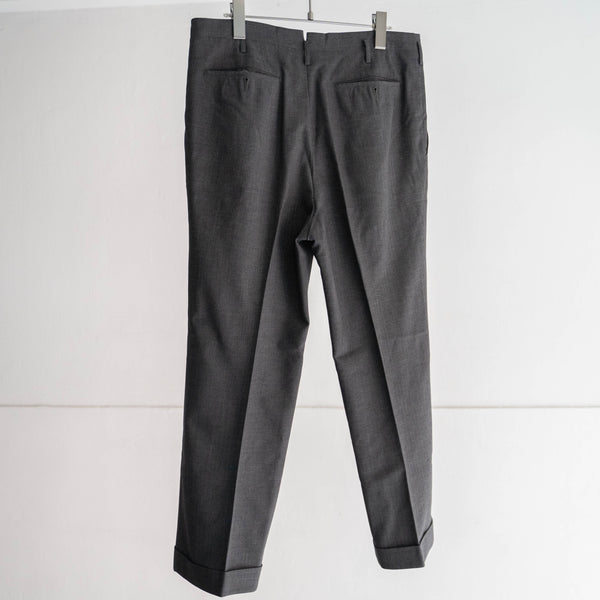 around 1970s England made black color all wool slacks ’double’