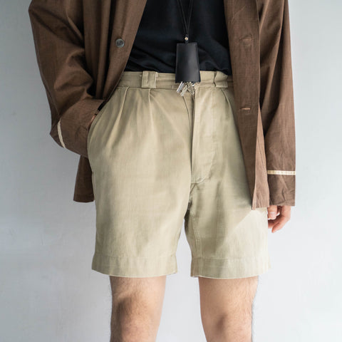 1950-60s French military M52chino shorts 'early type'