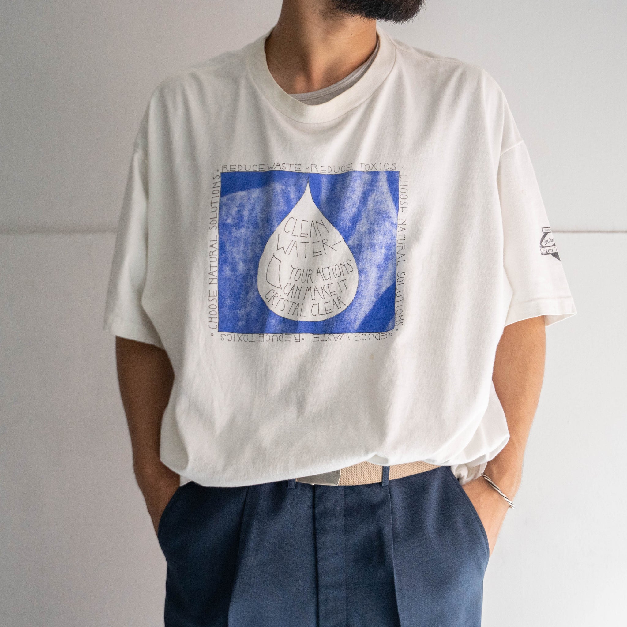 1990s environmental protection graphic Tee -single stitch-