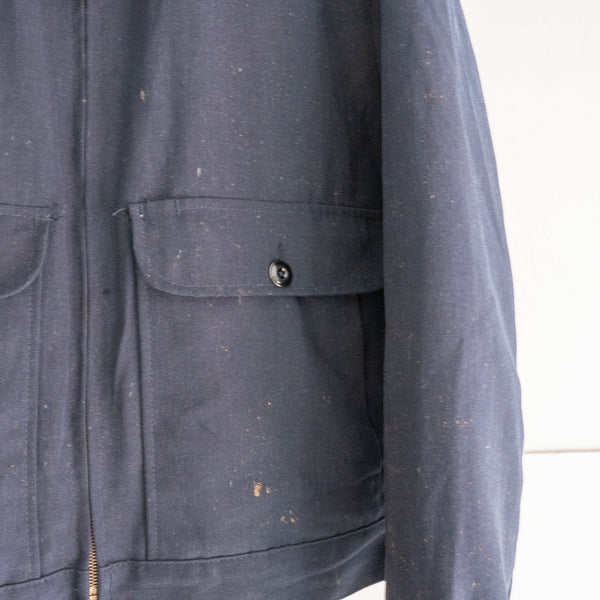 1980-90s USA navy short length work jacket with liner -paint-