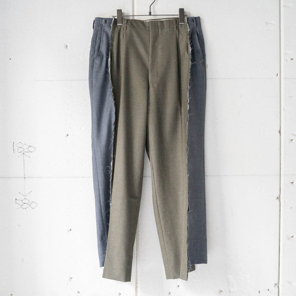 Japan vintage wool slacks docking wide pants -with side adjuster-