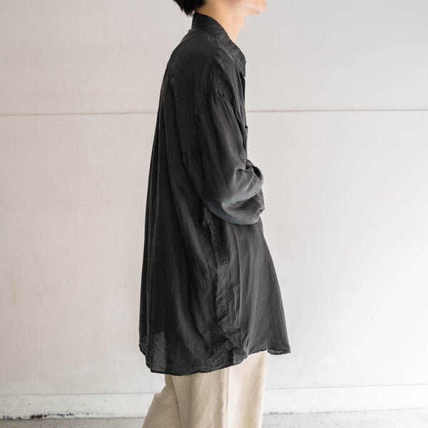 1990s black silk 100 l/s shirt -2