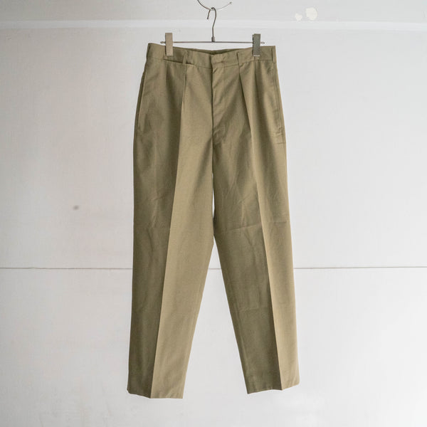 1960s Australian military olive 2 tuck dress pants 'dead stock'