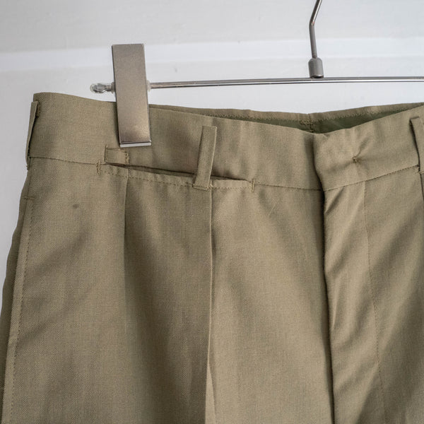 1960s Australian military olive 2 tuck dress pants 'dead stock'