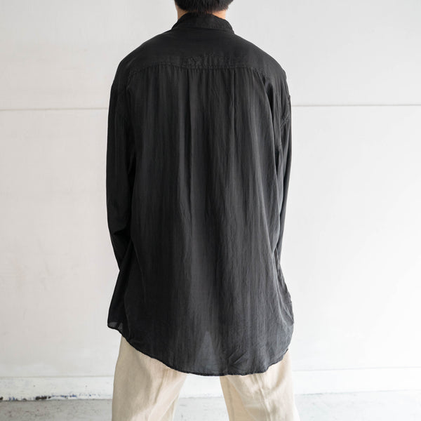 1990s black silk 100 l/s shirt -2
