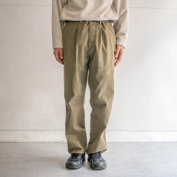 1980-90s Italian military one tuck chino pants 'used'